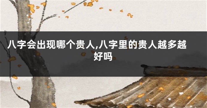 八字会出现哪个贵人,八字里的贵人越多越好吗