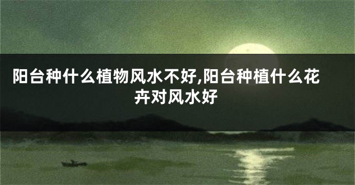 阳台种什么植物风水不好,阳台种植什么花卉对风水好