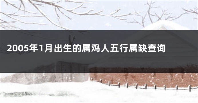 2005年1月出生的属鸡人五行属缺查询