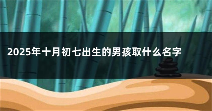 2025年十月初七出生的男孩取什么名字