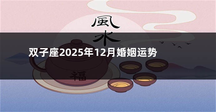 双子座2025年12月婚姻运势