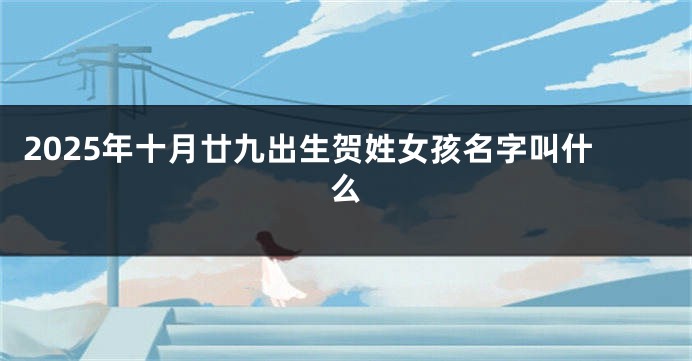 2025年十月廿九出生贺姓女孩名字叫什么