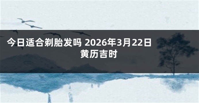 今日适合剃胎发吗 2026年3月22日黄历吉时