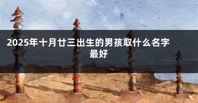 2025年十月廿三出生的男孩取什么名字最好