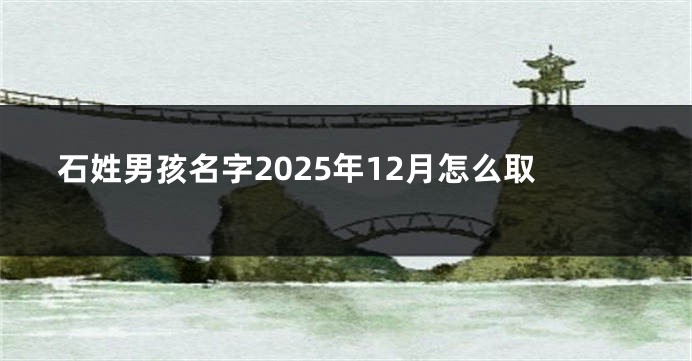石姓男孩名字2025年12月怎么取
