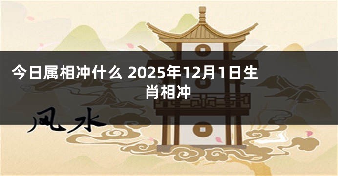 今日属相冲什么 2025年12月1日生肖相冲