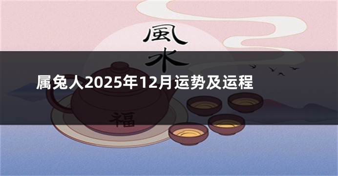 属兔人2025年12月运势及运程