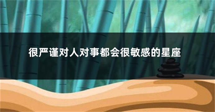 很严谨对人对事都会很敏感的星座