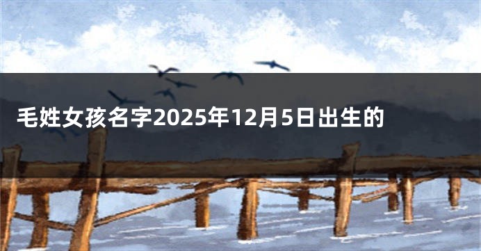 毛姓女孩名字2025年12月5日出生的