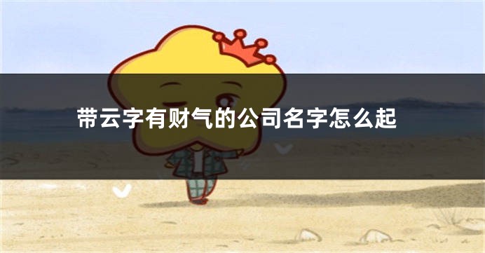 带云字有财气的公司名字怎么起