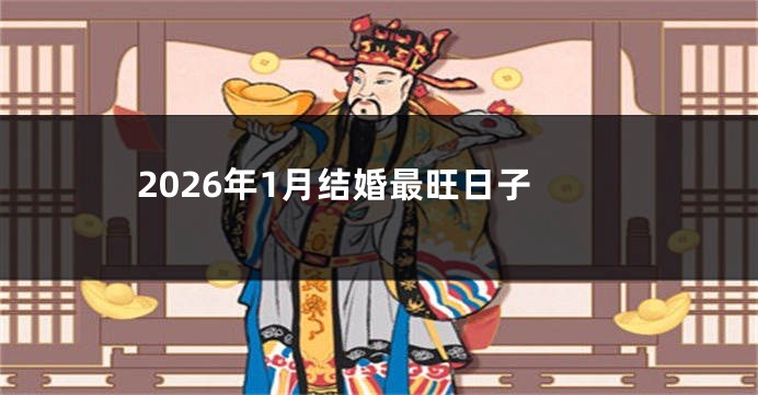 2026年1月结婚最旺日子
