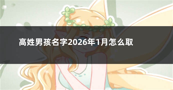 高姓男孩名字2026年1月怎么取