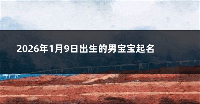 2026年1月9日出生的男宝宝起名
