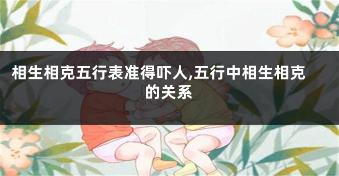 相生相克五行表准得吓人,五行中相生相克的关系