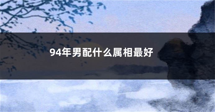 94年男配什么属相最好