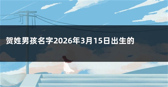贺姓男孩名字2026年3月15日出生的