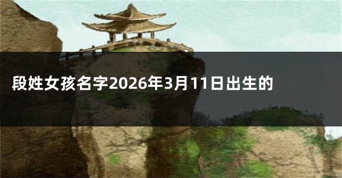 段姓女孩名字2026年3月11日出生的