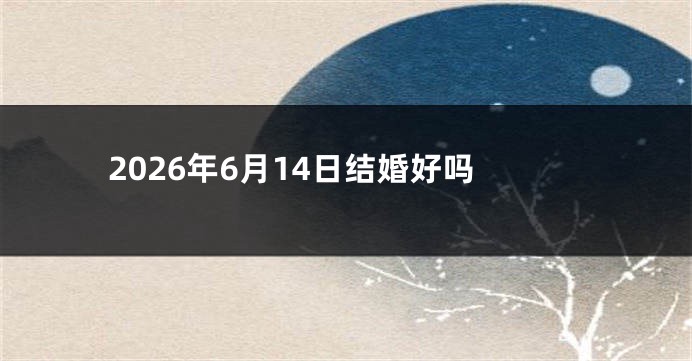 2026年6月14日结婚好吗