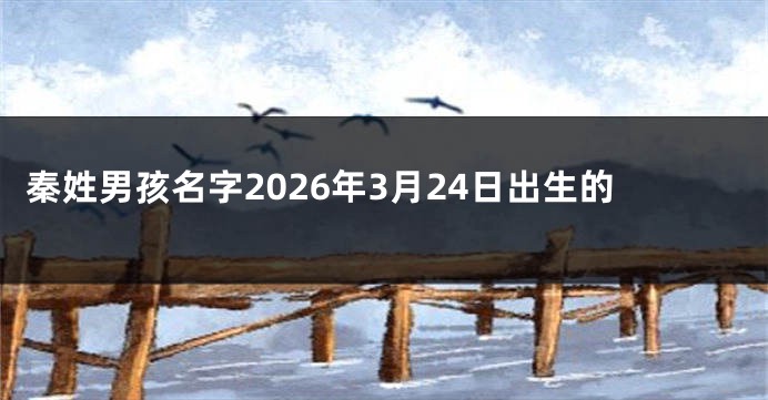 秦姓男孩名字2026年3月24日出生的