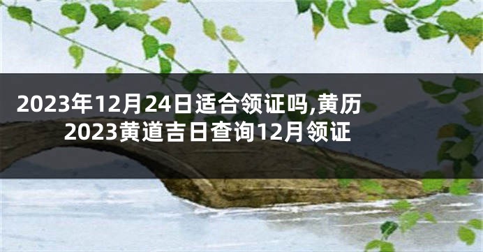 2023年12月24日适合领证吗,黄历2023黄道吉日查询12月领证