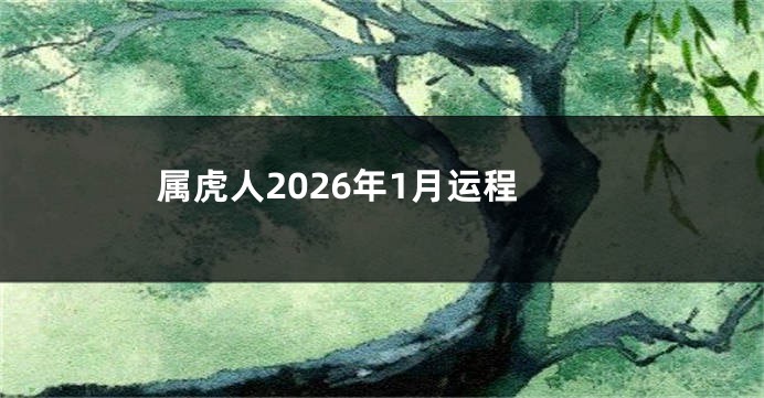 属虎人2026年1月运程