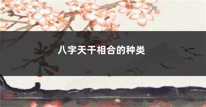八字天干相合的种类