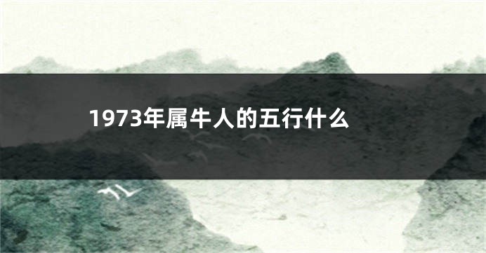 1973年属牛人的五行什么