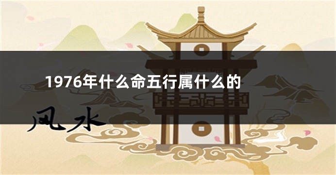 1976年什么命五行属什么的