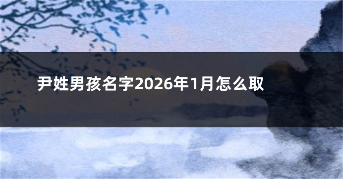 尹姓男孩名字2026年1月怎么取