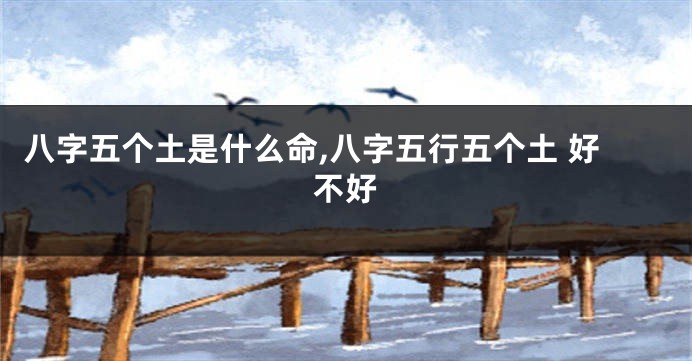 八字五个土是什么命,八字五行五个土 好不好