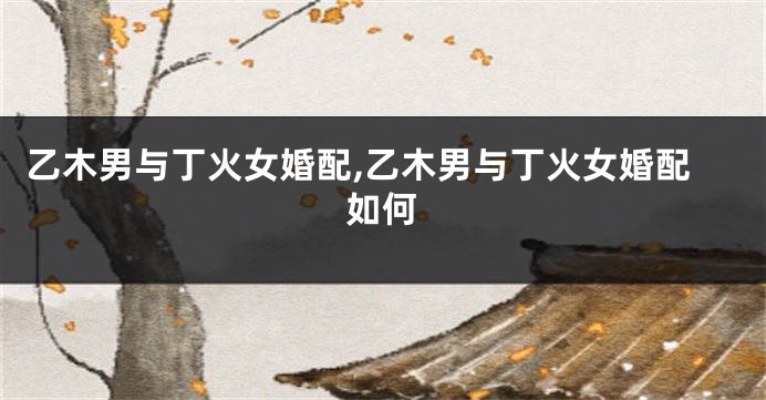 乙木男与丁火女婚配,乙木男与丁火女婚配如何