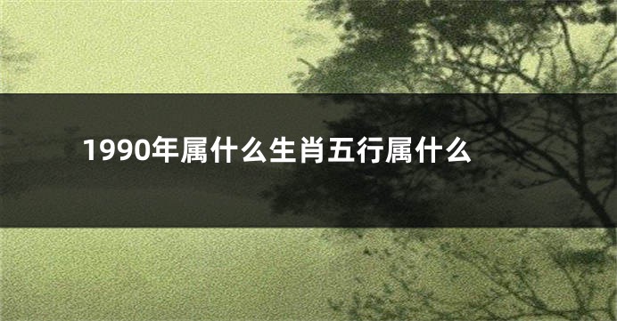 1990年属什么生肖五行属什么