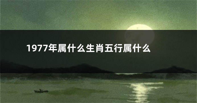 1977年属什么生肖五行属什么