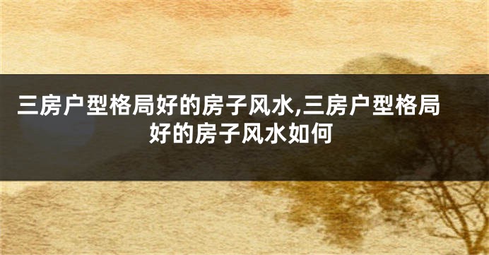 三房户型格局好的房子风水,三房户型格局好的房子风水如何