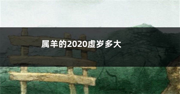 属羊的2020虚岁多大