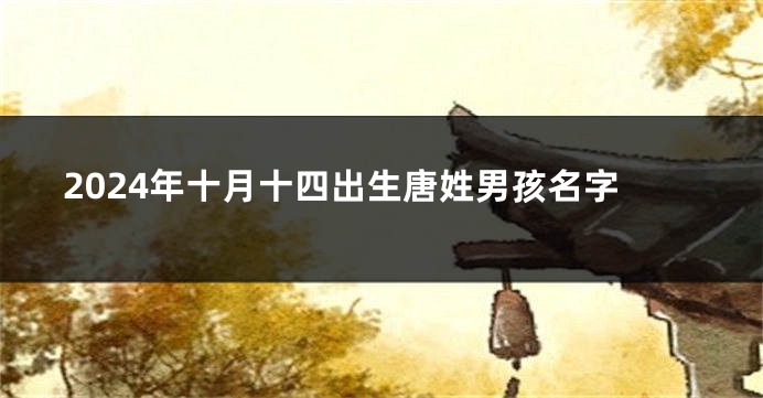 2024年十月十四出生唐姓男孩名字