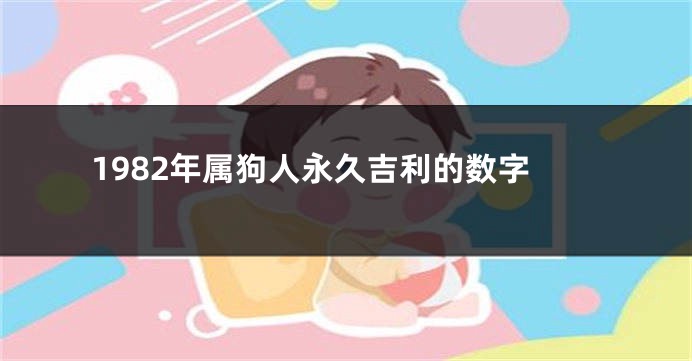 1982年属狗人永久吉利的数字