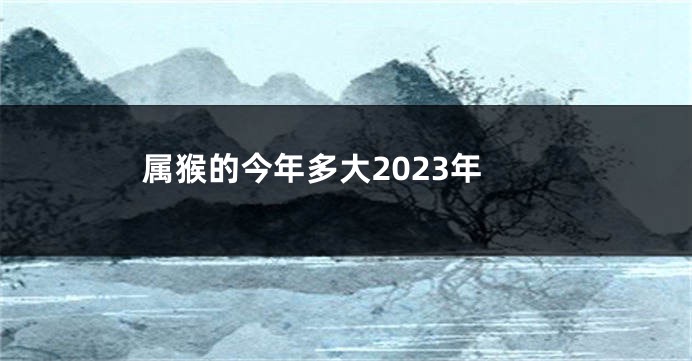 属猴的今年多大2023年