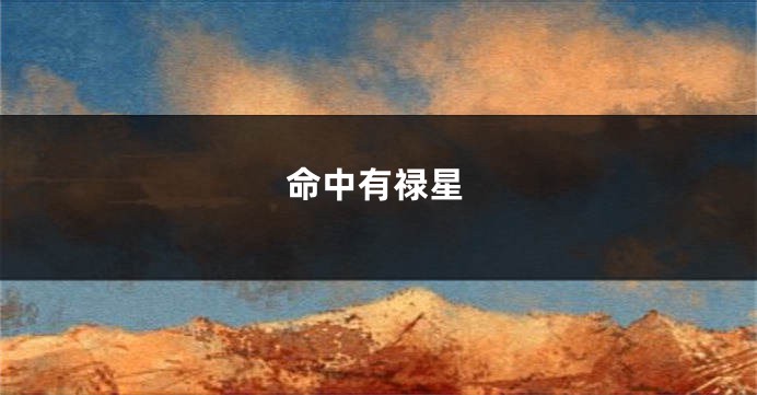 命中有禄星