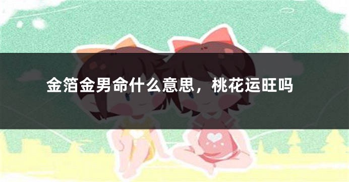 金箔金男命什么意思，桃花运旺吗