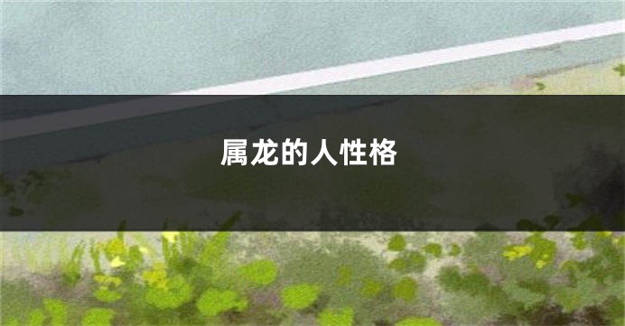 属龙的人性格