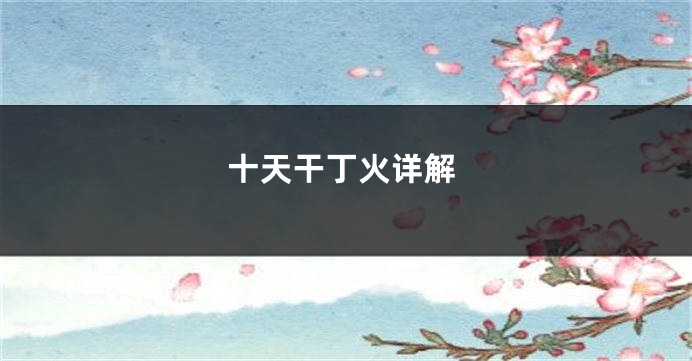 十天干丁火详解