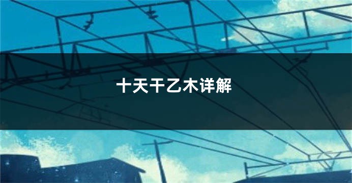 十天干乙木详解