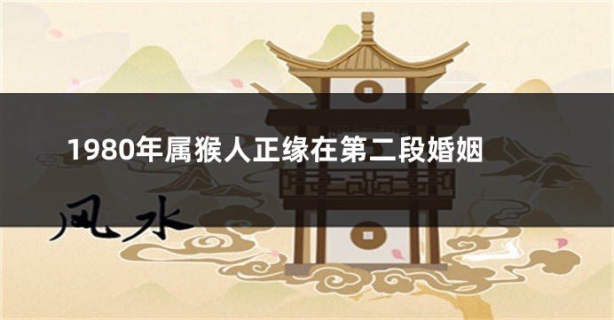 1980年属猴人正缘在第二段婚姻