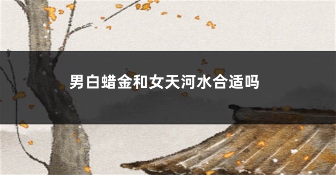 男白蜡金和女天河水合适吗