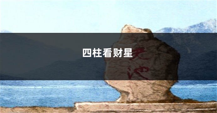 四柱看财星