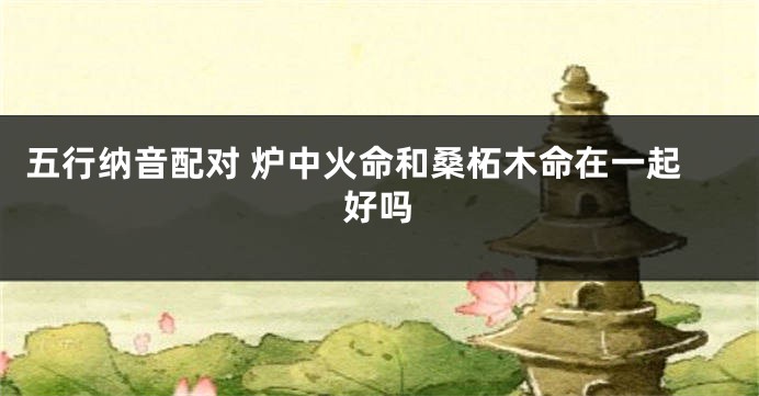 五行纳音配对 炉中火命和桑柘木命在一起好吗