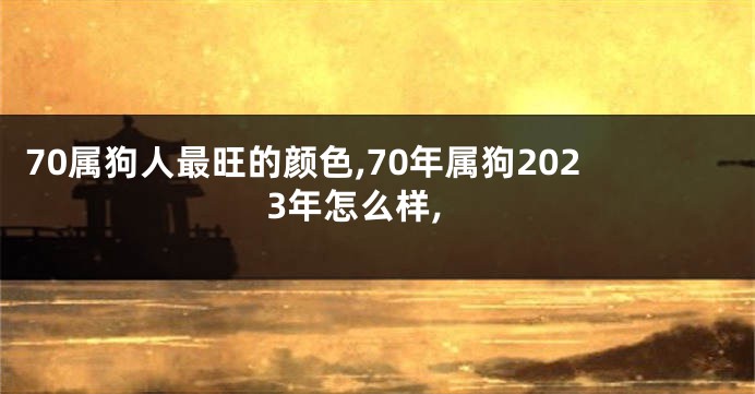 70属狗人最旺的颜色,70年属狗2023年怎么样,
