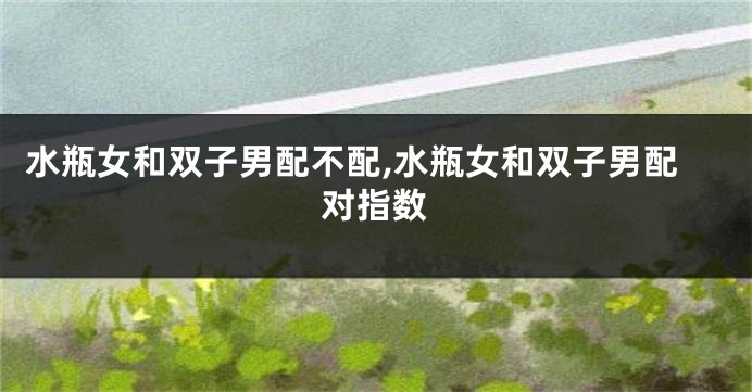 水瓶女和双子男配不配,水瓶女和双子男配对指数