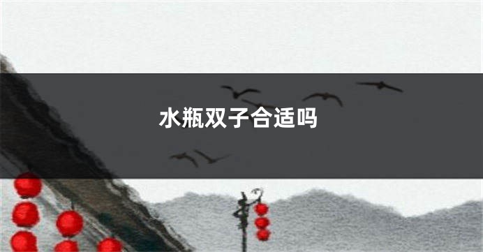 水瓶双子合适吗